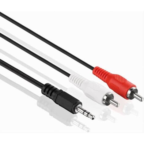 Lydforlengelseskabel Stereoadapter Fra Aux 3,5 mm til 2x RCA 3m 4D Lyd Aux-r04