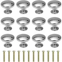 30 mm skuffeknopper - pakke med 12 - aluminium - blank finish