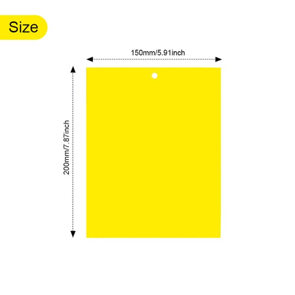Sticky Trap for Pests Fly Catcher 20-pack Yellow 20x10 cm