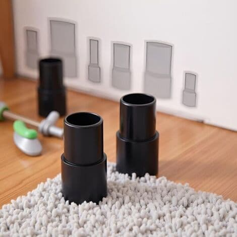 Universal dammsugarslangadapter (2-pack), 32 mm till 35 mm, och tillbehör.