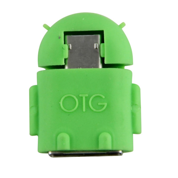 OTG-adapter - USB til MicroUSB-adapter On-The-Go - Grøn