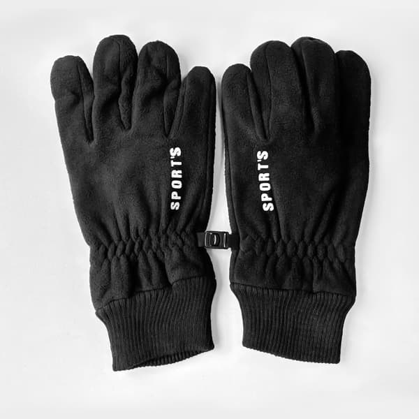 Varma vinterhandskar med touch - skidhandskar, termohandskar Black M