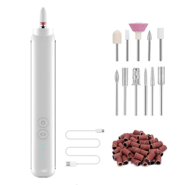11-i-1 Professionel Elektrisk Neglefil - Bærbar Manicure Neglebor