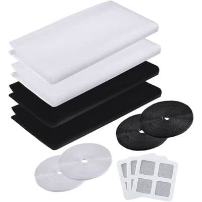 Myggnät - 4 stycken - 1,5 * 2m - Polyester - Justerbart - Vitt