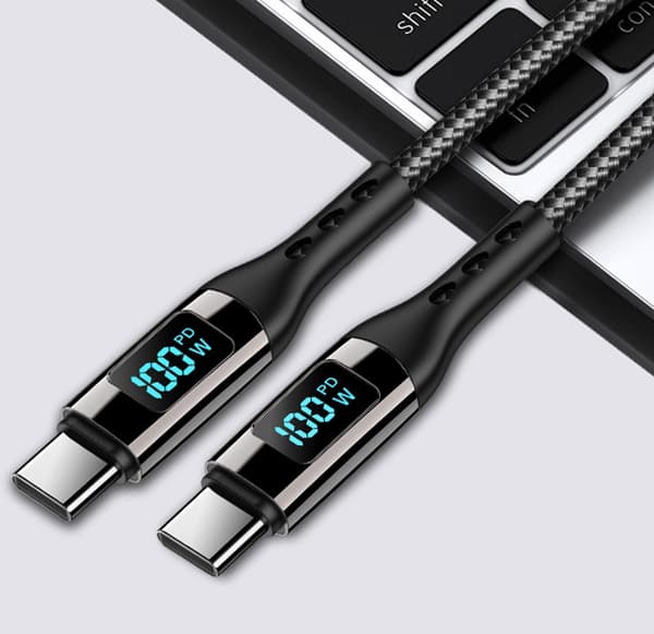 USB-C PD Pikalatauskaapeli 100 W Musta 3 m