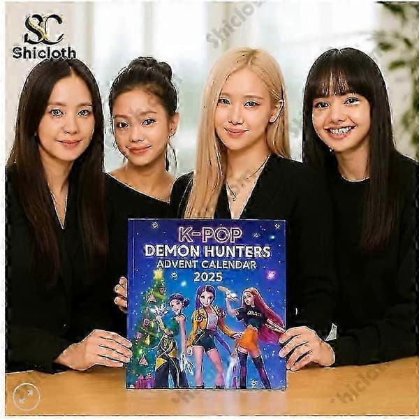 2025 BLACKPINK Adventskalender Blind Box K-Wave Devil Hunter Tema Akryl Julgransdekorationer