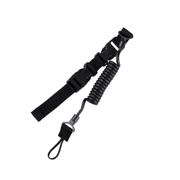 Tactical Spring Rope Retractable Keychain - Anti-Loss Key Holder Black