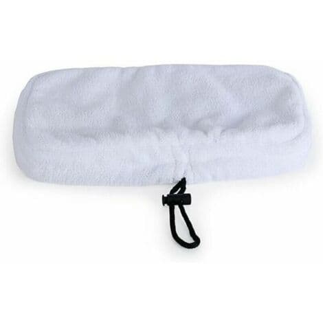 Sett med 5 universelle vaskbare mikrofiber erstatningsputer for dampmopper, 27 x 16 cm (hvit)