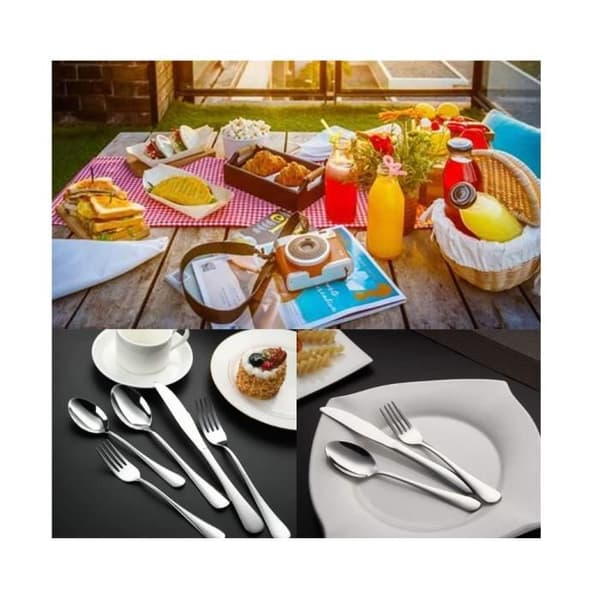 Campingbestikk - Ukjent - Sett for 4 personer - Rustfritt stål - Oppbevaringspose - Gjenbrukbart