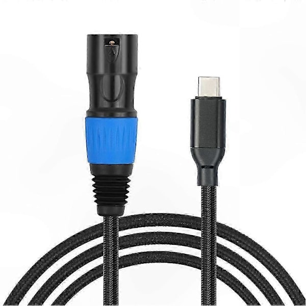 XLR 3-Pin Han til USB-C Kabel til o Enheder - 1M Længde