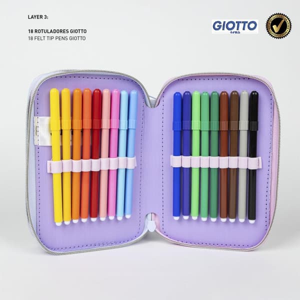 Pencil Case / Disney Lilo & Stitch Angel – 3 Compartments with Contents
