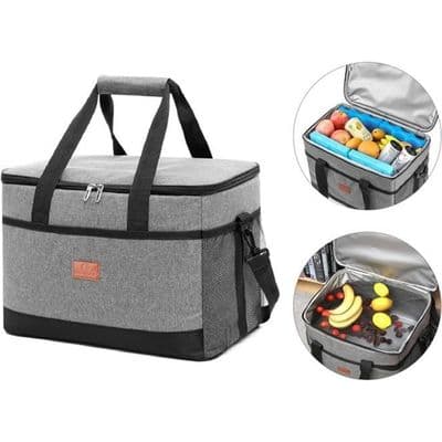 32L Sammenleggbar Isolert Bag - Grå - PEVA - 42x31x28cm