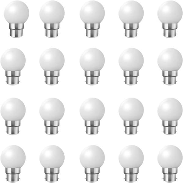 B22 bajonettlampor - Förpackning med 20 2W LED-festoonlampor - varmvit [Energiklass B]