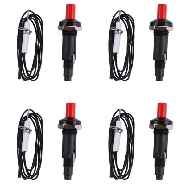Piezoelektrisk tändning - 1000 mm kabel - Tryckknapp - 4-pack för gasspisar