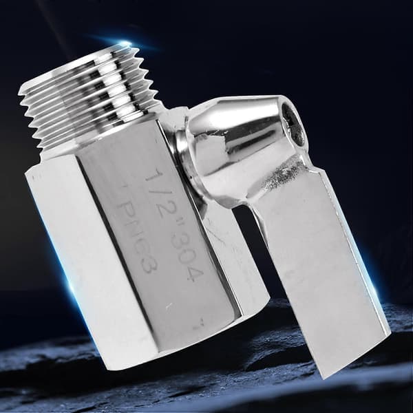 304 Rustfrit Stål Mini Kuglehane (1/2 Tomme Hun x Han) NPT Gevind, Vandstrømsregulator Hovedkontrolventil