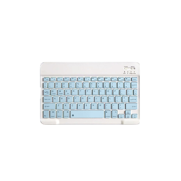 Bluetooth Keyboard and Mouse Combo - 10-inch Bluetooth Keyboard and Two-Way Mouse (Rechargeable) with Case: Sky Blue