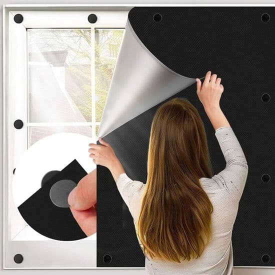 Magnetisk blendingsgardin 400x145 cm - Borefri installasjon - Termisk isolasjon - Solbeskyttelse