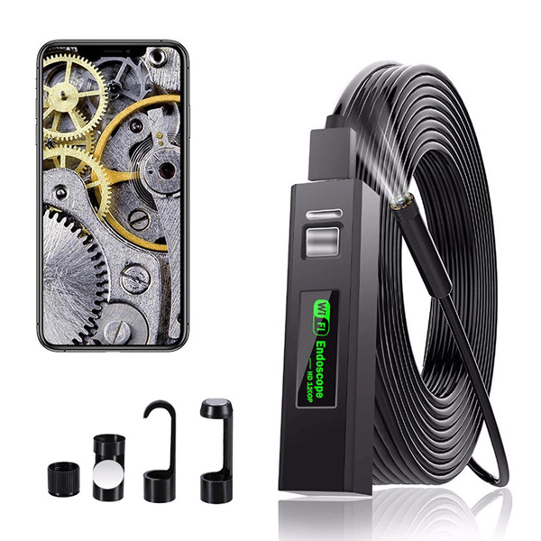 Wireless Waterproof Endoscope Camera 1200P HD IP68 Black 5m 5m
