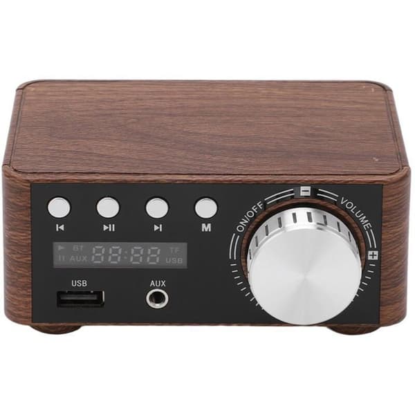 Mini Bluetooth 5.0 stereo HiFi digital 2-kanals 50W effektforstærker med USB-indgang