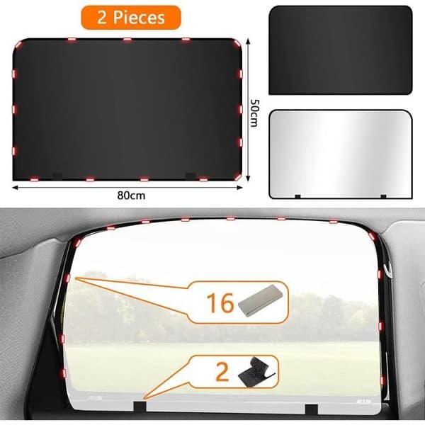 Bilsolskydd för bebisar, 2-pack magnetiska bilsolskydd, bilsolskydd för solskydd, bakre sidoruta