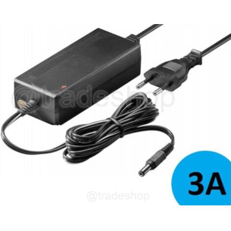 12V 3A strømforsyningstransformator for stabiliserte DVR-kameraer med LED-stripe