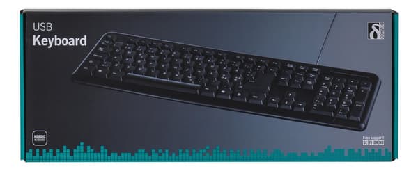 Näppäimistö, pohjoismainen, USB, musta