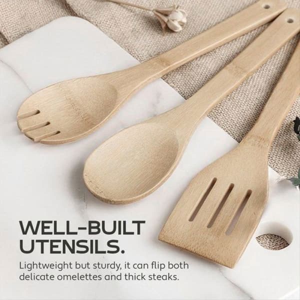 Köksked Köksredskapsset Bambu Köksredskapsset Material Köksredskap