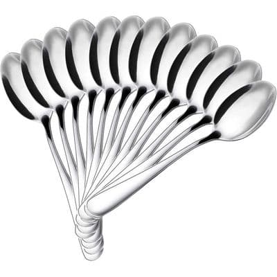 10-dels kaffeskjesett - rustfritt stål - 14,5 cm - tåler oppvaskmaskin
