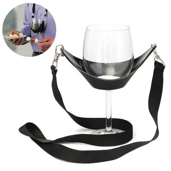 Smart Wine Glass Holder with Detachable Straps