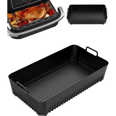 Airfryerform - Ninja Foodi - Silikone - 10,4 L - Airfryer Tilbehør - Sort