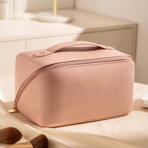Stor og stilren toilettaske - Makeuptaske Pink