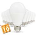 Uppsättning med 10 LED-lampor E27 9W motsv. 60W 806lm (Kallvit 6400K)