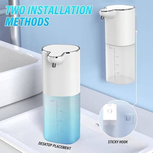 400 ml automatisk sæbedispenser, berøringsfri sæbe- og lotiondispenser, automatisk sæbedispenser, USB genopladelig