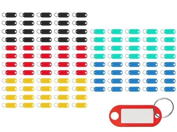 100-pack - Key Tags / Key Ring - Mark your keys