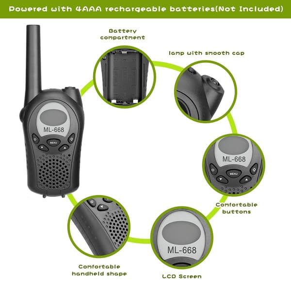 Walkie Talkie til børn ML-668 – 2-pak