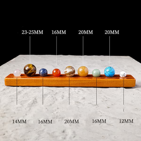 Crystal Ball Set with Solar System - Educational Model with Nine Planets