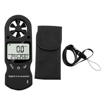 Hygrometer, drivhustermometer, havetermometer, digitalt anemometer med LCD-display og vindmåler
