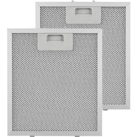 Klarstein Sæt med 2 udskiftningsfedtfiltre til Aurea emhætte - 23 x 26 cm - Maskinvaskbar - Aluminium