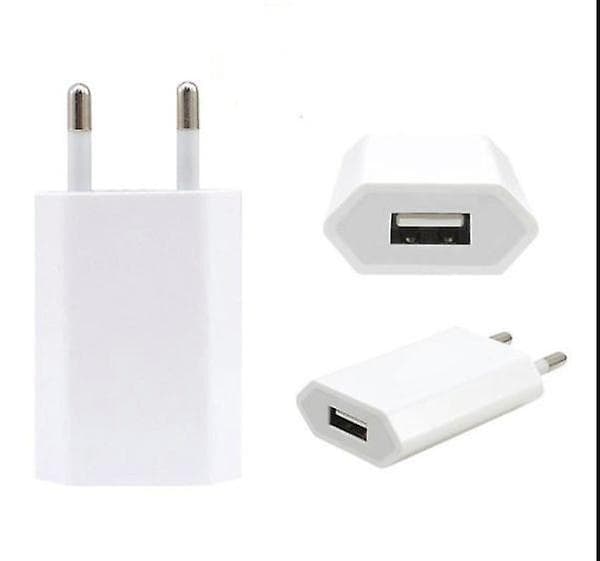 3-pack laddare kompatibel med iPhone/Samsung 5V/1A och andra, vit