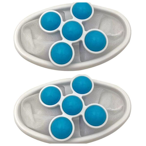 Washing Machine Floating Lint Filter Hair Catcher 2-pack Blue Blue