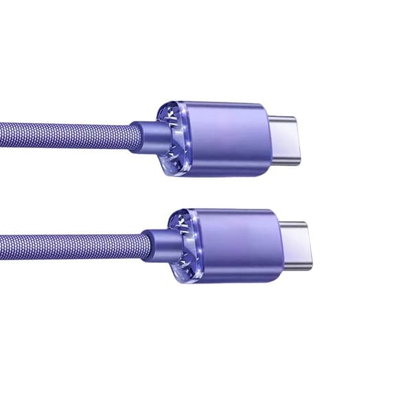 Universal Charging Cable 2-pack: 120W Fast Charging, Automatic Shutdown, Compatible with Huawei, Samsung, APPLE, Garmin Purple 1 m