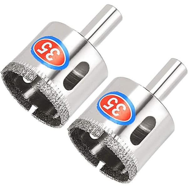 35 mm diamantkjernebor - 2 stk - For fliser, glass, marmor, keramikk