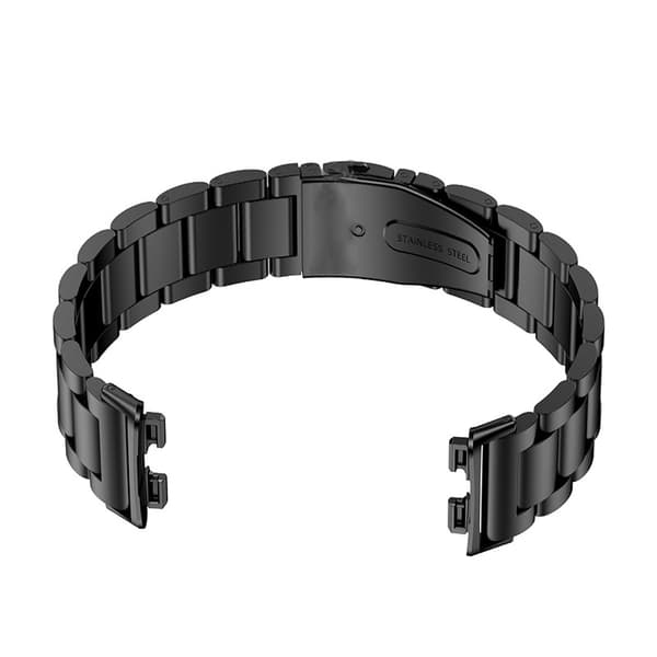 Metalrem til Huawei Band 10 - Stilfuld rem i rustfrit stål til Huawei Band 9/8 Sort Silver