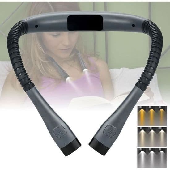 Halslæselampe - 3 farver - USB genopladelig - LED