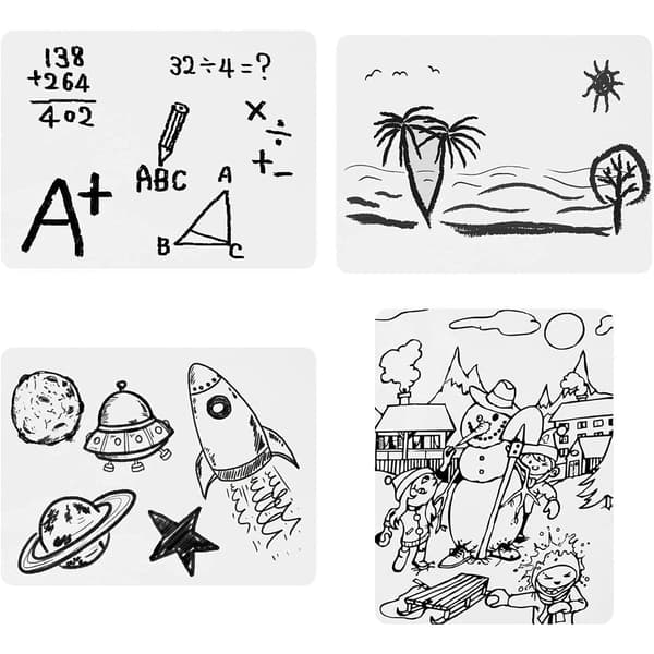 Magnetic whiteboard for refrigerator 6-pack White A4