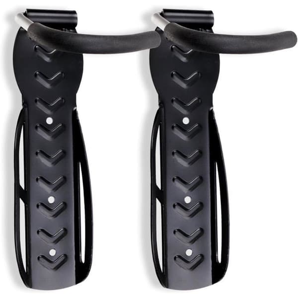 Väggmonterad cykelkrok - Fast krok - Cykelställ, Väggfäste - Svart, 2 stycken