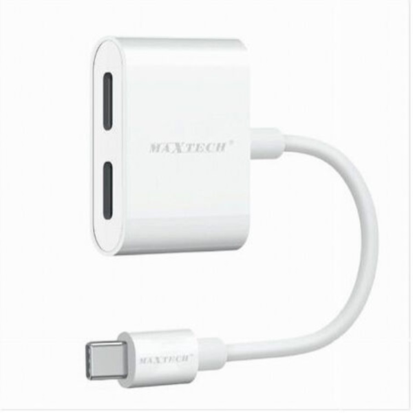 Type-C til dobbelt input lydopladningsadapter til smartphones Ad-tc02