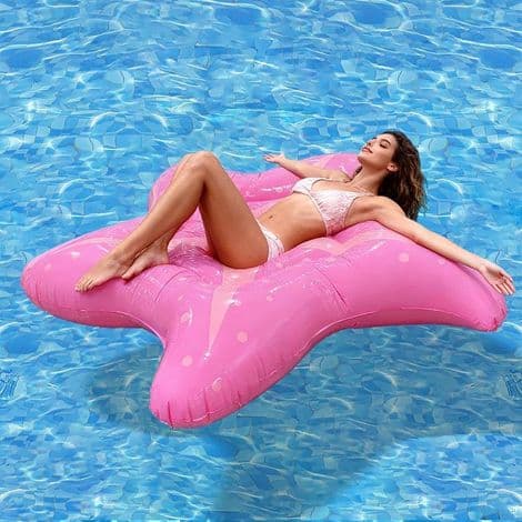 Voksen Pool Float. Oppustelig Søstjerne Float 150cm. Pink Oppustelig Hængekøje Pool Float.