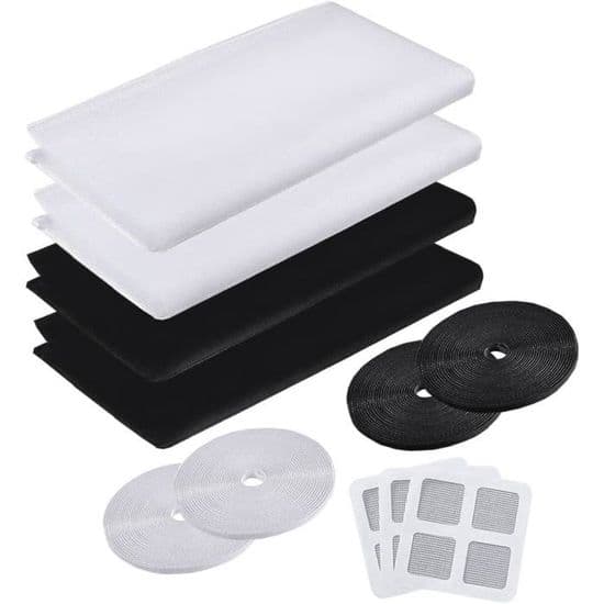 Myggnät - 4 stycken - 1,5 * 2m - Polyester - Justerbart - Vitt