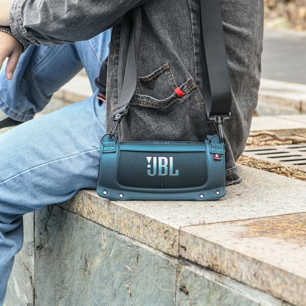 JBL Charge 4/5 skyddsfodral med rem - PU+EVA, blå